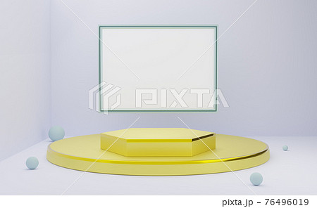 podium empty with frame in gray composition for modern stage display and minimalist mockup ,abstract showcase background ,Concept 3d illustration or 3d render podium empty with frame in gray composition for modern stage display and minimalist mockup ,abstract showcase background ,Concept 3d illustration or 3d render 76496019