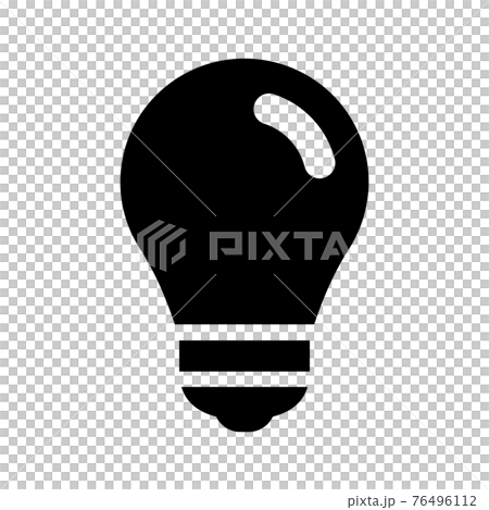 燈泡電力想法規劃圖標（剪影） 76496112