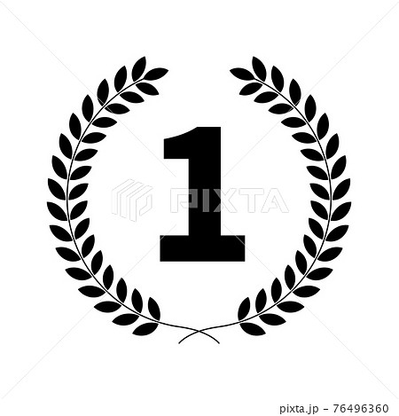 ランキング 表彰 月桂樹 モノクロ アイコン イラスト シルエット のイラスト素材