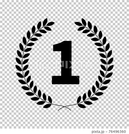Ranking Award Laurel Monochrome Icon Illustration (Silhouette) 76496360