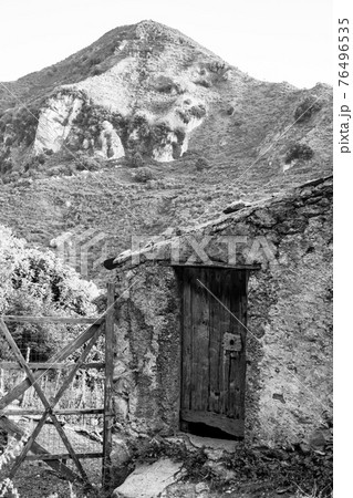 Typical sicilian landscape in the Nebrodi park near the Catafurco waterfalls 76496535