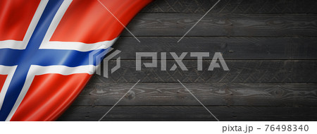 Norwegian flag on black wood wall banner Norwegian flag on black wood wall banner 76498340