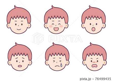 男の子　顔　表情セット 76499435