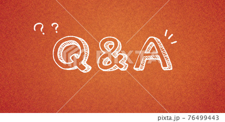 手描きQ&A　質問と回答　お問い合わせ　背景 76499443