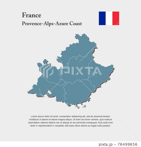 Vector Map Divide France Region Alpes Cote Azurのイラスト素材