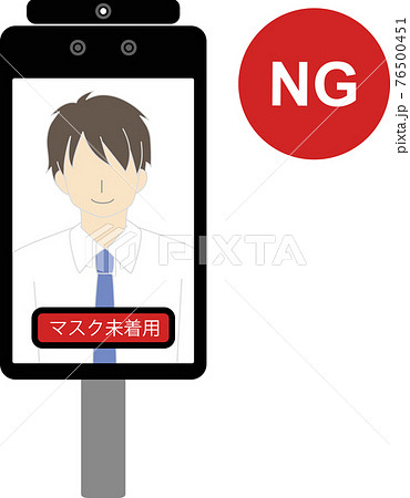 非接触自動検温器（サーマルカメラ）マスク無し　NG例 76500451