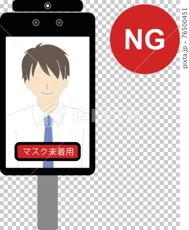 非接触自動検温器（サーマルカメラ）マスク無し　NG例 76500451