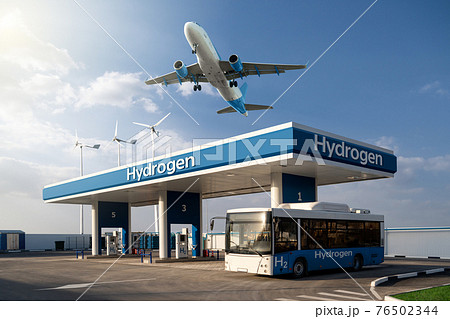 Hydrogen bus and airplane 76502344