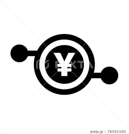 Digital Yen coin icon vector currency symbol for digital transactions for asset and wallet in a flat color glyph pictogram illustration 76503160