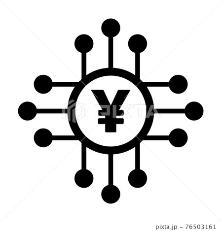 Digital Yuan and Yen icon vector currency symbol for digital transactions for asset and wallet in a flat color glyph pictogram illustration 76503161
