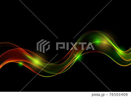 Abstract shiny color gold wave design element 76503409