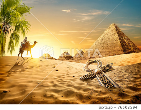 Ankh in desert Ankh in desert 76503594