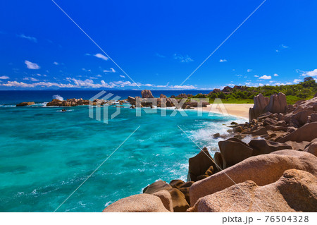 Tropical beach at Seychelles Tropical beach at Seychelles 76504328