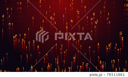 赤色の二進法のプログラミングイメージデジタル背景 76511661