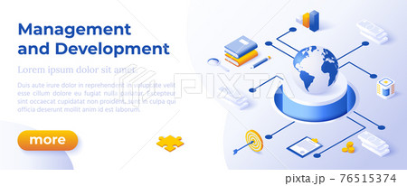 Management and Development - Banner Layout Template for Website and Mobile Website Development. 76515374