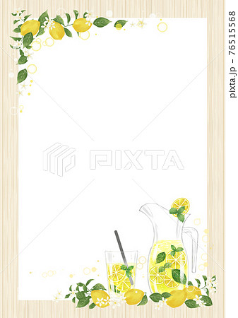 Lemonade And Lemon Frame Vertical Stock Illustration