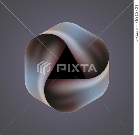 Logo Design Vector. Triangle and Hexagon. Three-dimensional appearance. Logo Design Vector. Triangle and Hexagon. Three-dimensional appearance. 76515701
