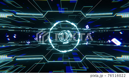 サイバー空間 デジタル トンネル 青 [別Verあり] 76516022