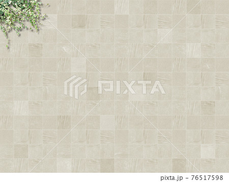 タイル　石調　背景素材　葉 76517598