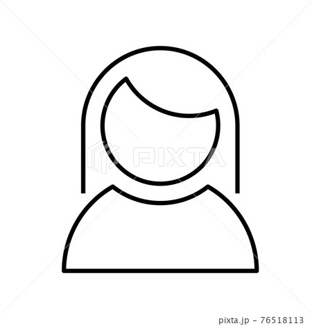 Female person thin line icon Female person thin line icon 76518113