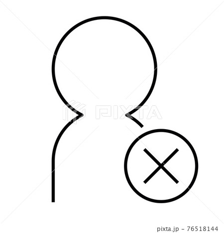 Delete, user or person thin line icon Delete, user or person thin line icon 76518144