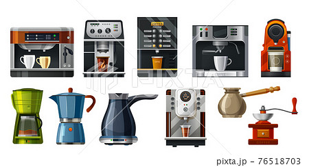 Coffee maker machines, cafe barista brewing tools Coffee maker machines, cafe barista brewing tools 76518703