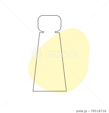 Delicate perfume bottle in the style of flat lines. Cosmetic product. Delicate perfume bottle in the style of flat lines. Cosmetic product. 76518716