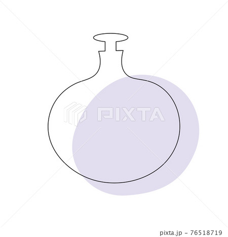 Delicate perfume bottle in the style of flat lines. Cosmetic product. Delicate perfume bottle in the style of flat lines. Cosmetic product. 76518719