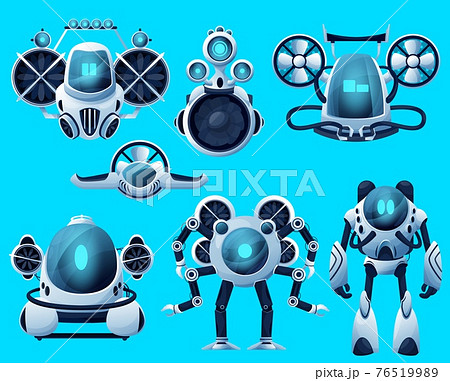 Robots, underwater submarines, ocean, sea drones 76519989