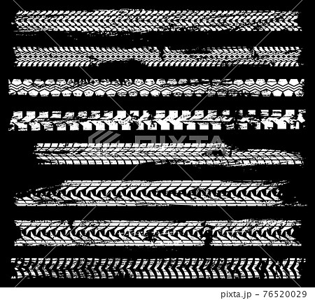 Tire tracks, tyre mark treads of motorcycle wheels Tire tracks, tyre mark treads of motorcycle wheels 76520029