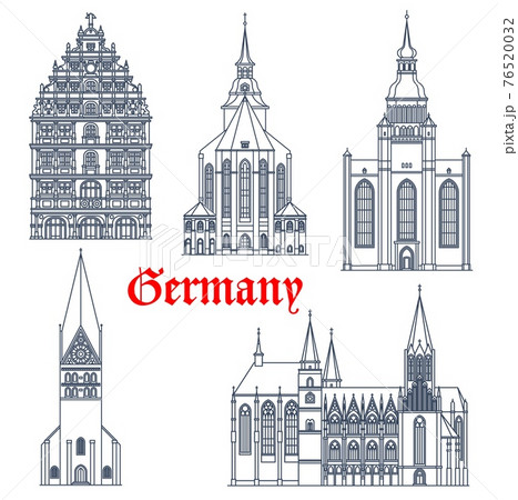 Germany landmark architecture cathedrals icons Germany landmark architecture cathedrals icons 76520032