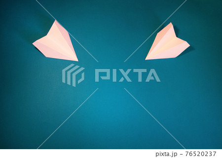 White, small, paper plane. White, small, paper plane. 76520237