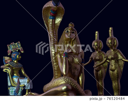 Egyptian figures pharaoh, cleopatra and goddesses Egyptian figures pharaoh, cleopatra and goddesses 76520484