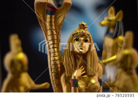 Still life with egyptian figures cleopatra, anubis Still life with egyptian figures cleopatra, anubis 76520505