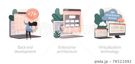 Enterprise software abstract concept vector illustrations. Enterprise software abstract concept vector illustrations. 76521092