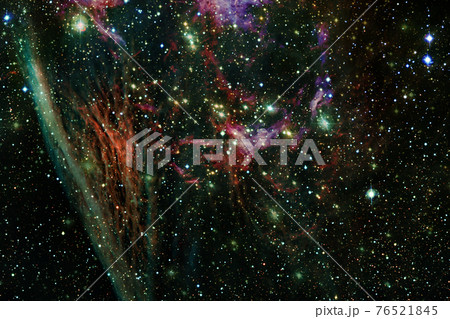 Outer space art. Starfield. Elements of this image furnished by NASA. 76521845
