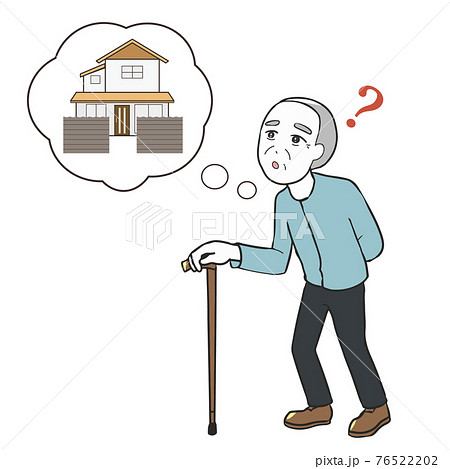 認知症　帰れない　高齢男性 76522202