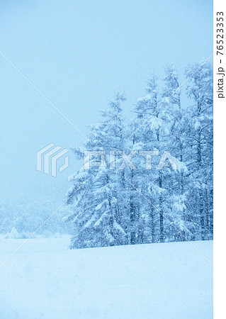 里山の雪景色（蒜山高原） 76523353