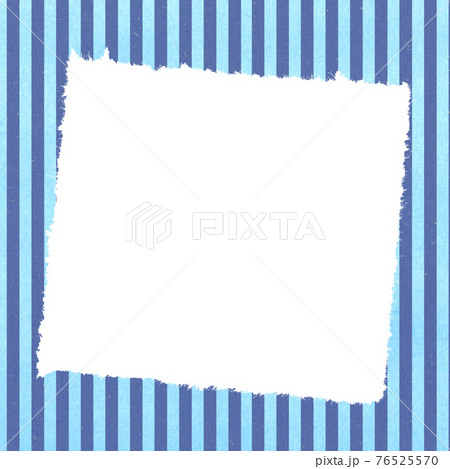 正方形　青いストライプと白いコピースペースの背景 76525570