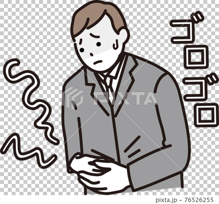 お腹の痛い男性 76526255