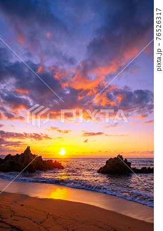 水晶浜(夕景) 水晶浜(夕景) 76526317