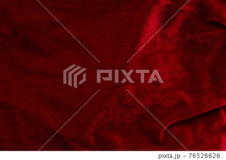 Abstract texture of crumpled dark red velvet background 76526626