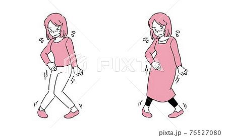 デリケートゾーンの痒みに苦しむ女性のイラスト デリケートゾーンの痒みに苦しむ女性のイラスト 76527080