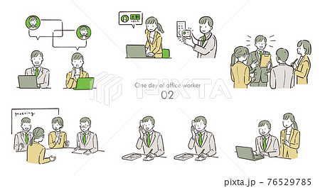 ある日の会社員の1日_02 ある日の会社員の1日_02 76529785