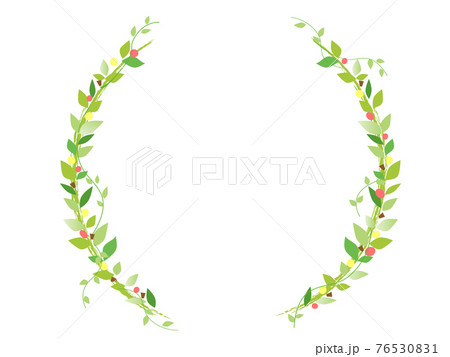 葉っぱのフレーム イラスト 葉っぱのフレーム イラスト 76530831