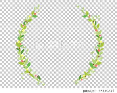 葉っぱのフレーム イラスト 葉っぱのフレーム イラスト 76530831