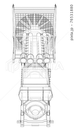 Large industrial diesel generator. Vector 76531880