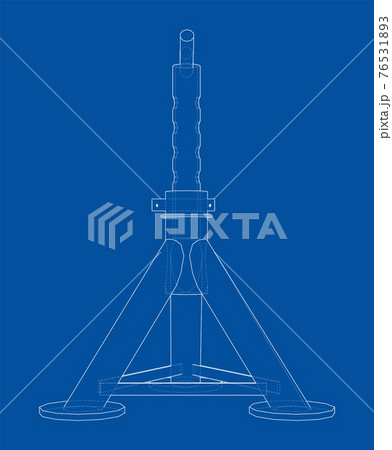 Axle stand isolated. Vector 76531893