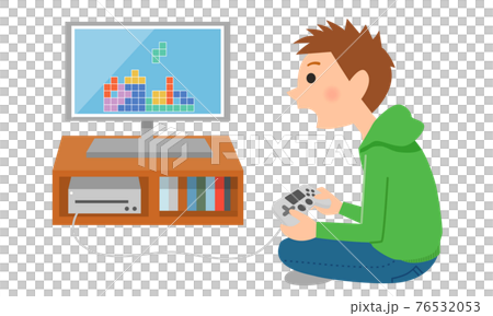  Boy playing games 76532053