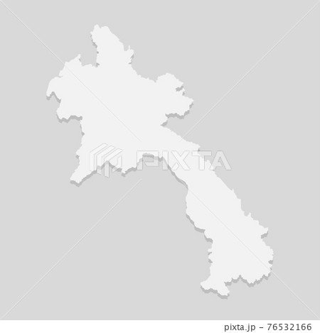 Simple vector country Asia map Laos, template 76532166